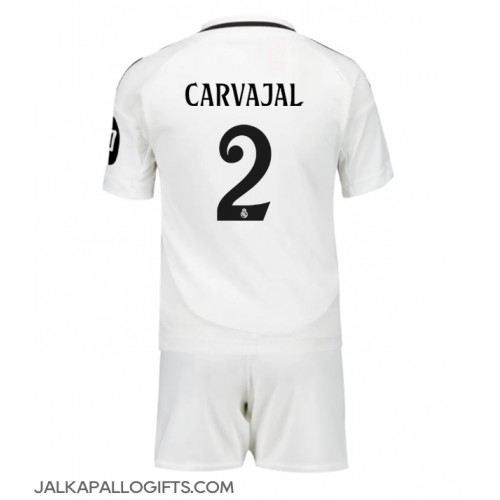 Real Madrid Daniel Carvajal #2 Koti Peliasu Lasten 2024-25 Lyhythihainen (+ Lyhyet housut)